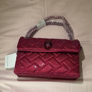 Kurt Geiger Fuchsia Quilted Clutch